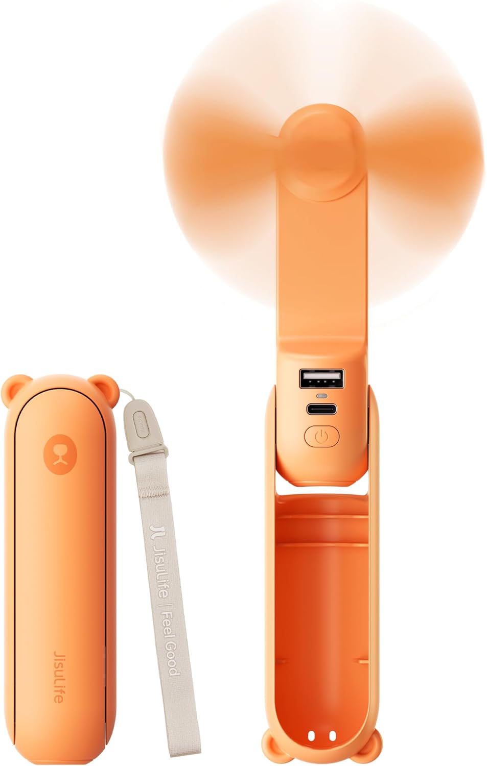 3 in 1 Handheld Mini Fan - Portable Fan & Power Bank & Flashlight, 19H Max Cooling, USB Rechargeable, Pocket - Sized for Travel, Cruise, Concerts, Makeup, 2026 Summer Gifts for Women(Pink) - mildlymama