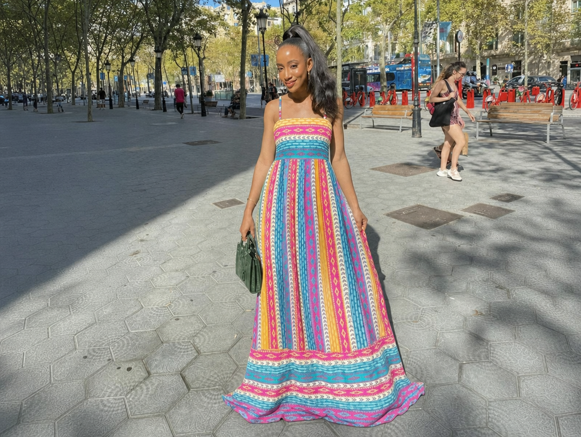 Aurelia™ | Boho Spaghetti Strap Maxi Dress - mildlymama