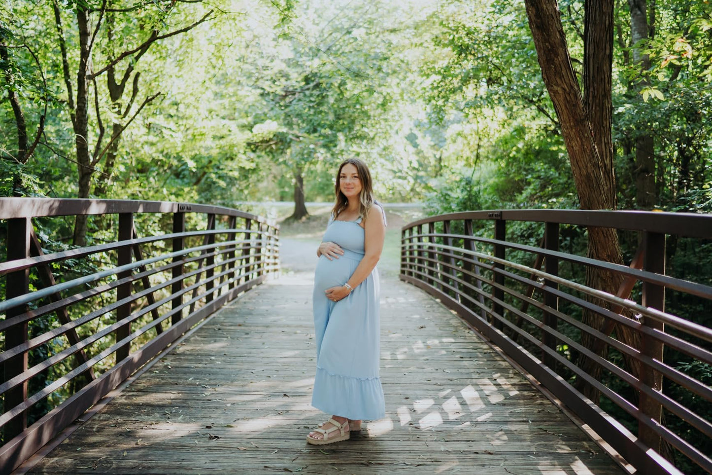 Aurelia | Smocked Bodice Square Neck Spaghetti Strap Ruffle Maxi Dress - mildlymama