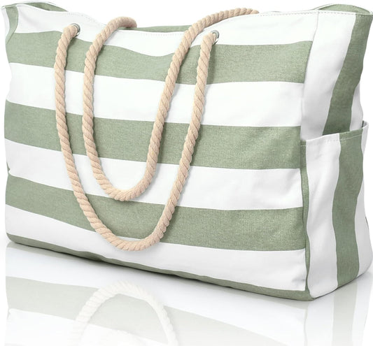 Beach Bags for Women Large Waterproof Beach Tote Bag Zipper Beach Bags Waterproof Sandproof Swim Pool Bag Large Tote - mildlymama