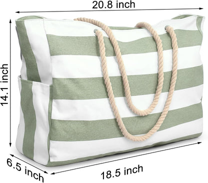 Beach Bags for Women Large Waterproof Beach Tote Bag Zipper Beach Bags Waterproof Sandproof Swim Pool Bag Large Tote - mildlymama
