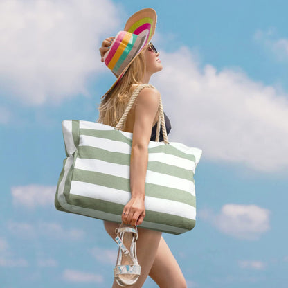 Beach Bags for Women Large Waterproof Beach Tote Bag Zipper Beach Bags Waterproof Sandproof Swim Pool Bag Large Tote - mildlymama