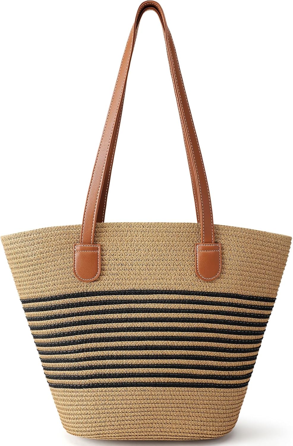 Beach Bags for Women, Summer Straw Beach Bag Straw Purse Shoulder Handbags Large Beach Tote for Summer Vacation - mildlymama