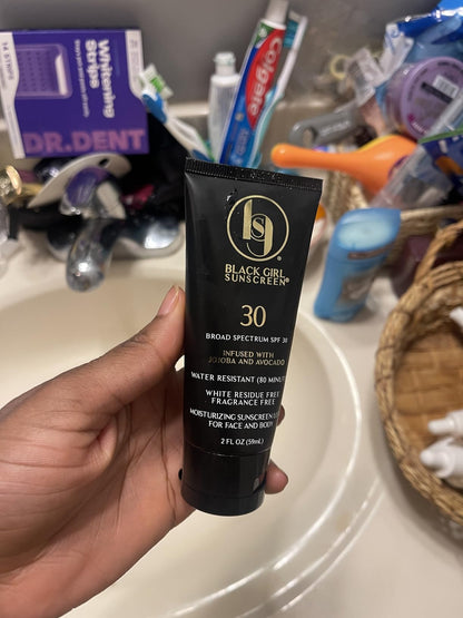 Black Girl Sunscreen | SPF 30 Moisturizing Face & Body Lotion, No White Cast — 2 fl oz - mildlymama