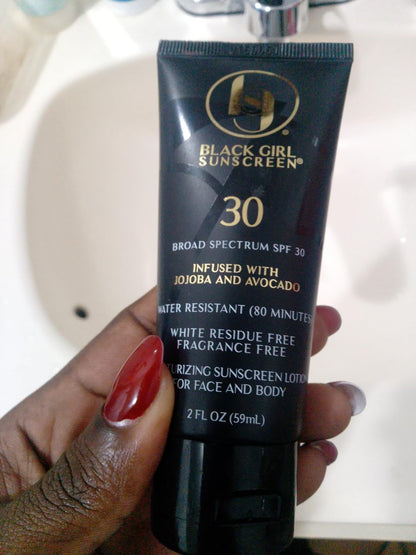Black Girl Sunscreen | SPF 30 Moisturizing Face & Body Lotion, No White Cast — 2 fl oz - mildlymama