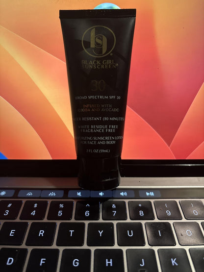 Black Girl Sunscreen | SPF 30 Moisturizing Face & Body Lotion, No White Cast — 2 fl oz - mildlymama