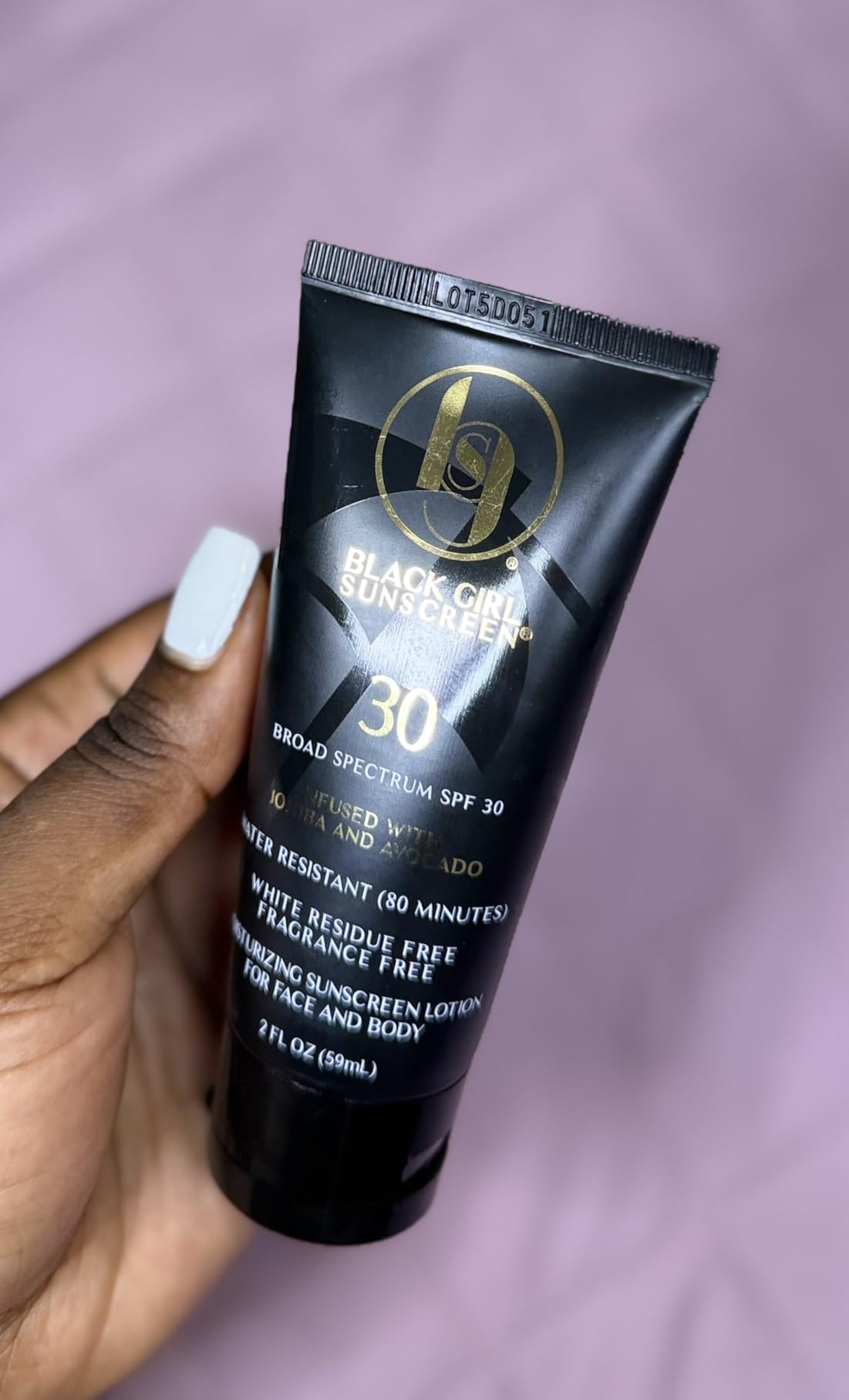 Black Girl Sunscreen | SPF 30 Moisturizing Face & Body Lotion, No White Cast — 2 fl oz - mildlymama