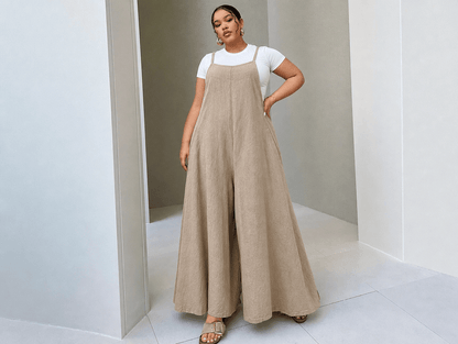 Blossom | Baggy Boyfriend Cropped Wide Leg Overalls with Pockets - mildlymama