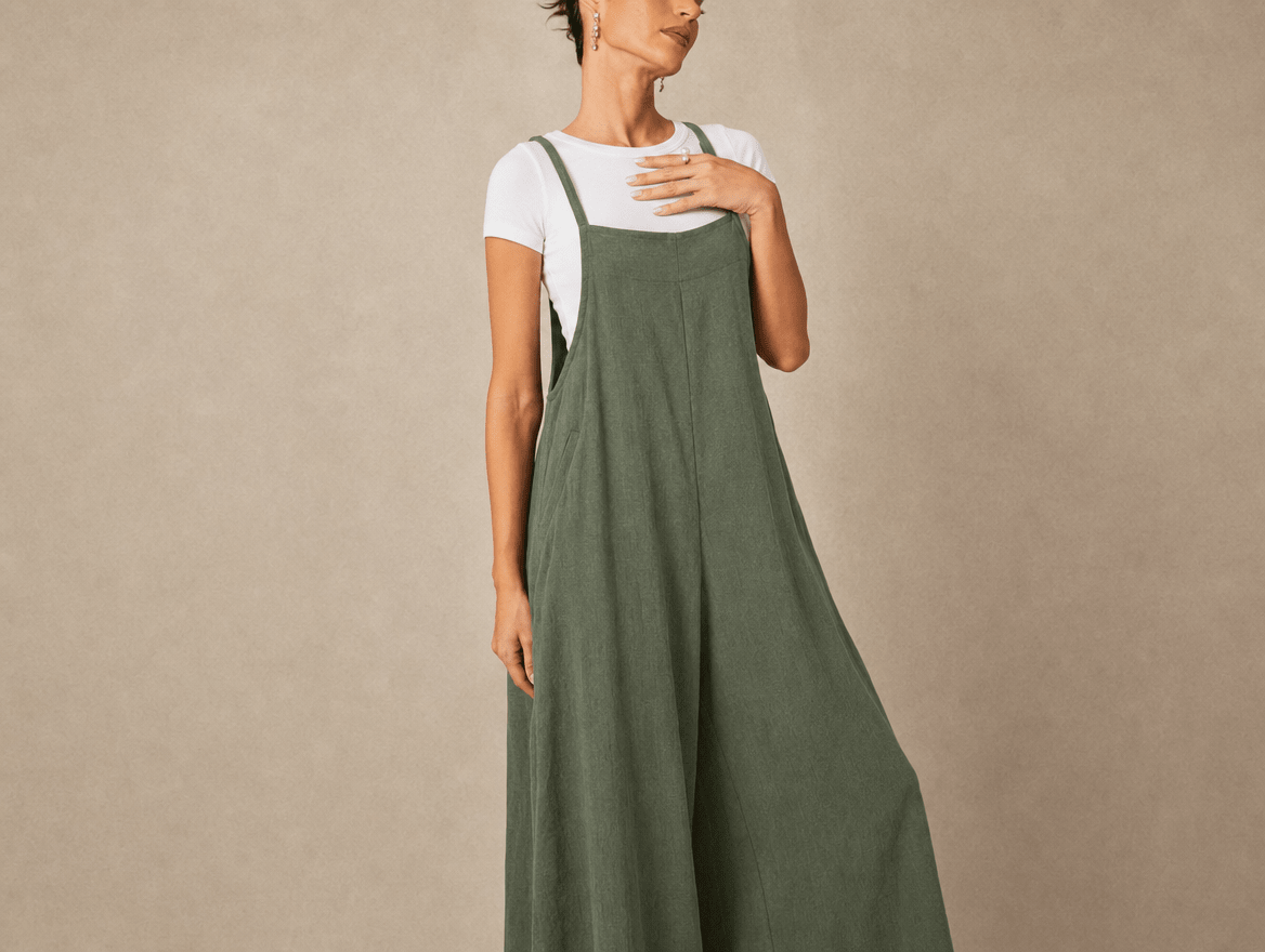 Blossom | Baggy Boyfriend Cropped Wide Leg Overalls with Pockets - mildlymama