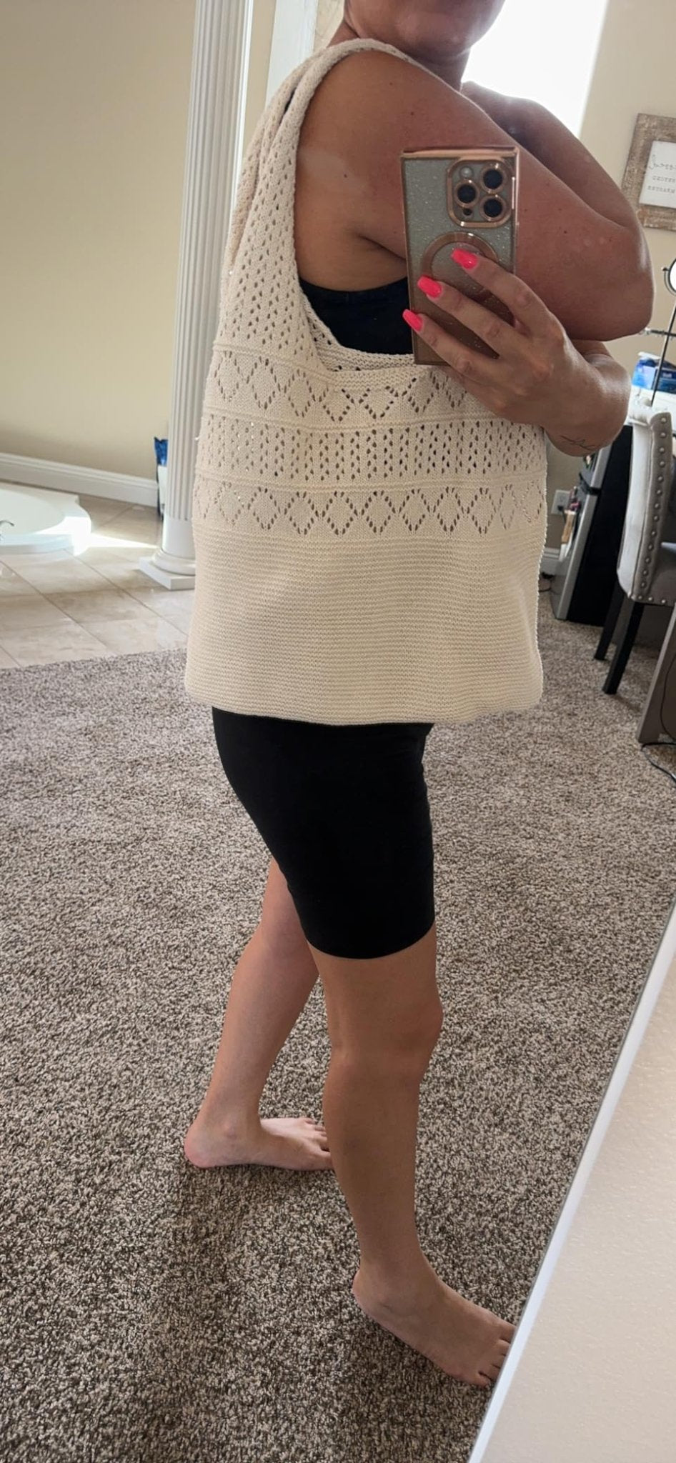Bohème | Crochet Knit Open Mesh Beach Tote Bag - mildlymama