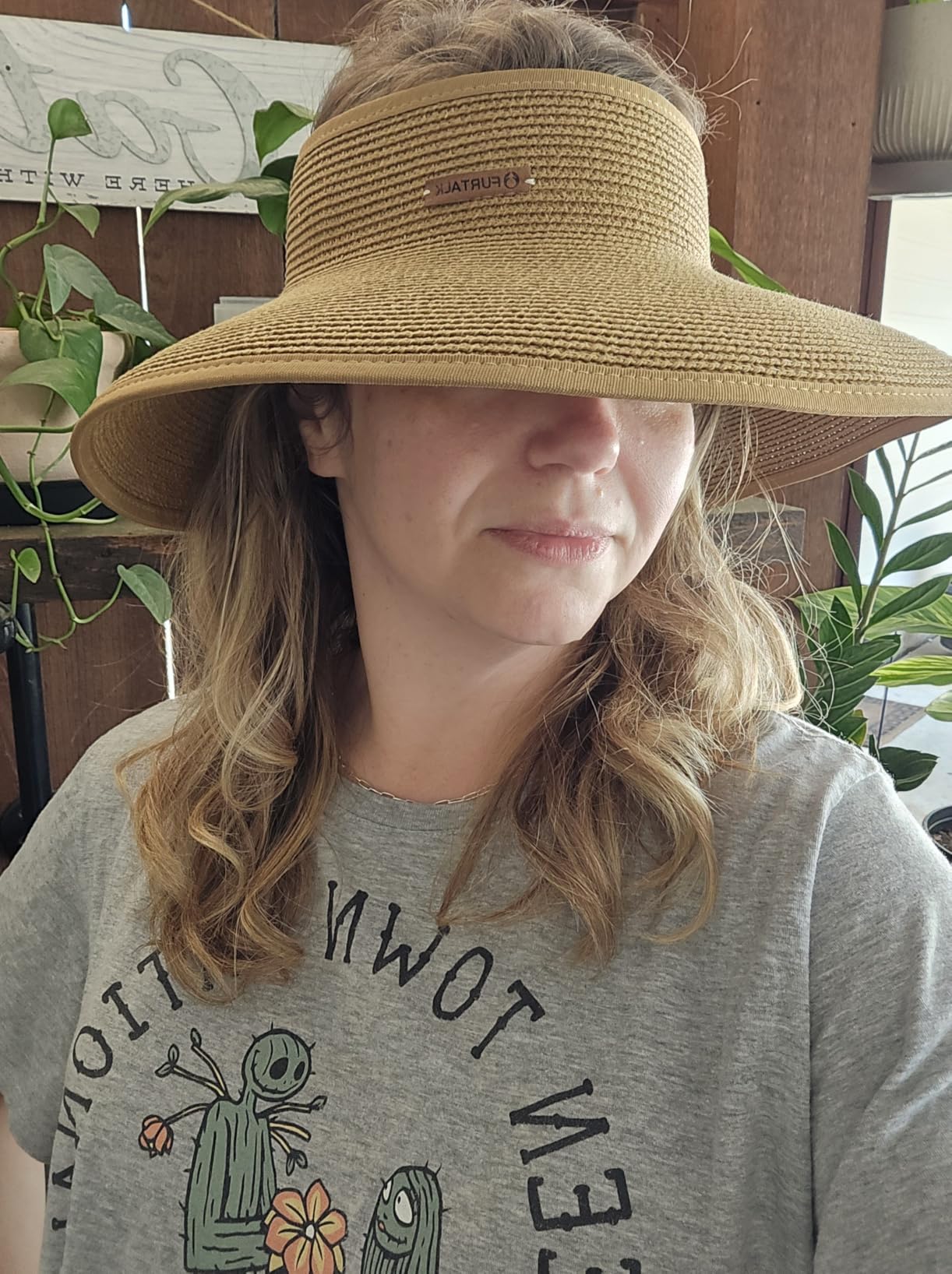 Brisa | Wide Brim Straw Ponytail Visor Hat UPF 80+ Foldable - mildlymama