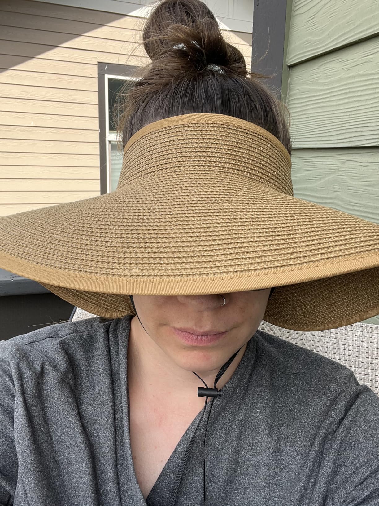 Brisa | Wide Brim Straw Ponytail Visor Hat UPF 80+ Foldable - mildlymama