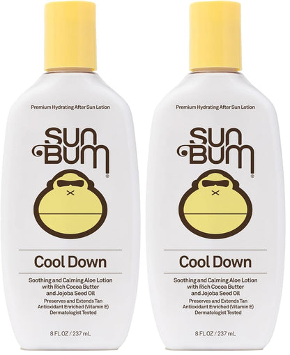 Cool down Aloe Vera Gel - Vegan after Sun Care to Soothe and Hydrate Sunburn - 8 Oz - mildlymama