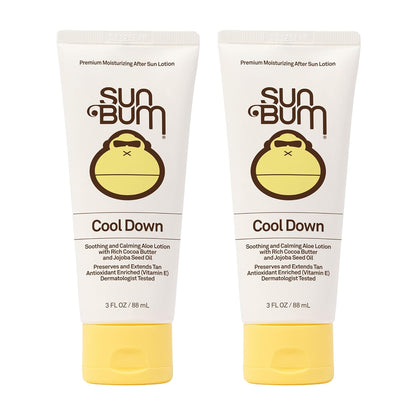 Cool down Aloe Vera Gel - Vegan after Sun Care to Soothe and Hydrate Sunburn - 8 Oz - mildlymama