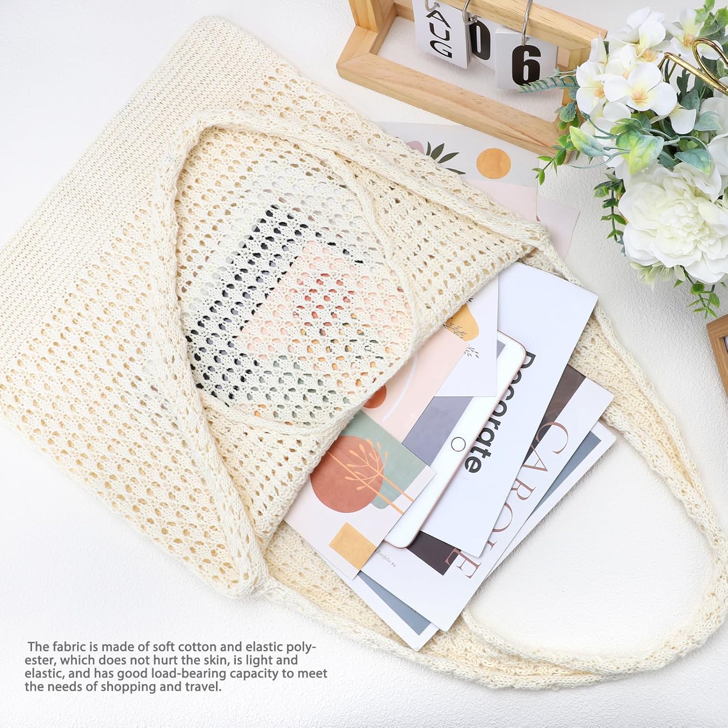 Crochet Bags for Women - Summer Beach Tote, Aesthetic Hippie Knit Bag - mildlymama