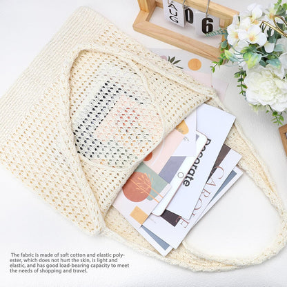 Crochet Bags for Women - Summer Beach Tote, Aesthetic Hippie Knit Bag - mildlymama