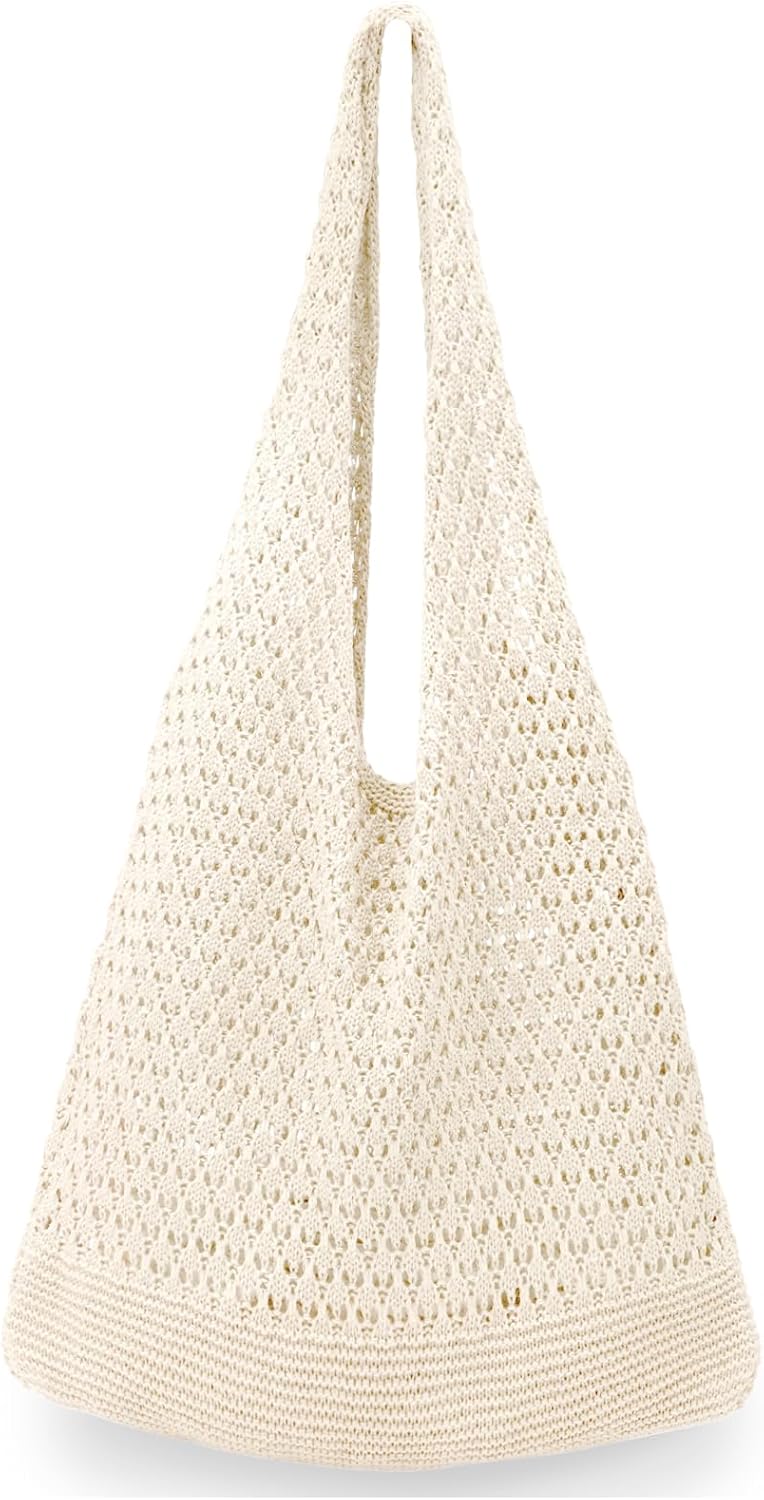 Crochet Bags for Women - Summer Beach Tote, Aesthetic Hippie Knit Bag - mildlymama