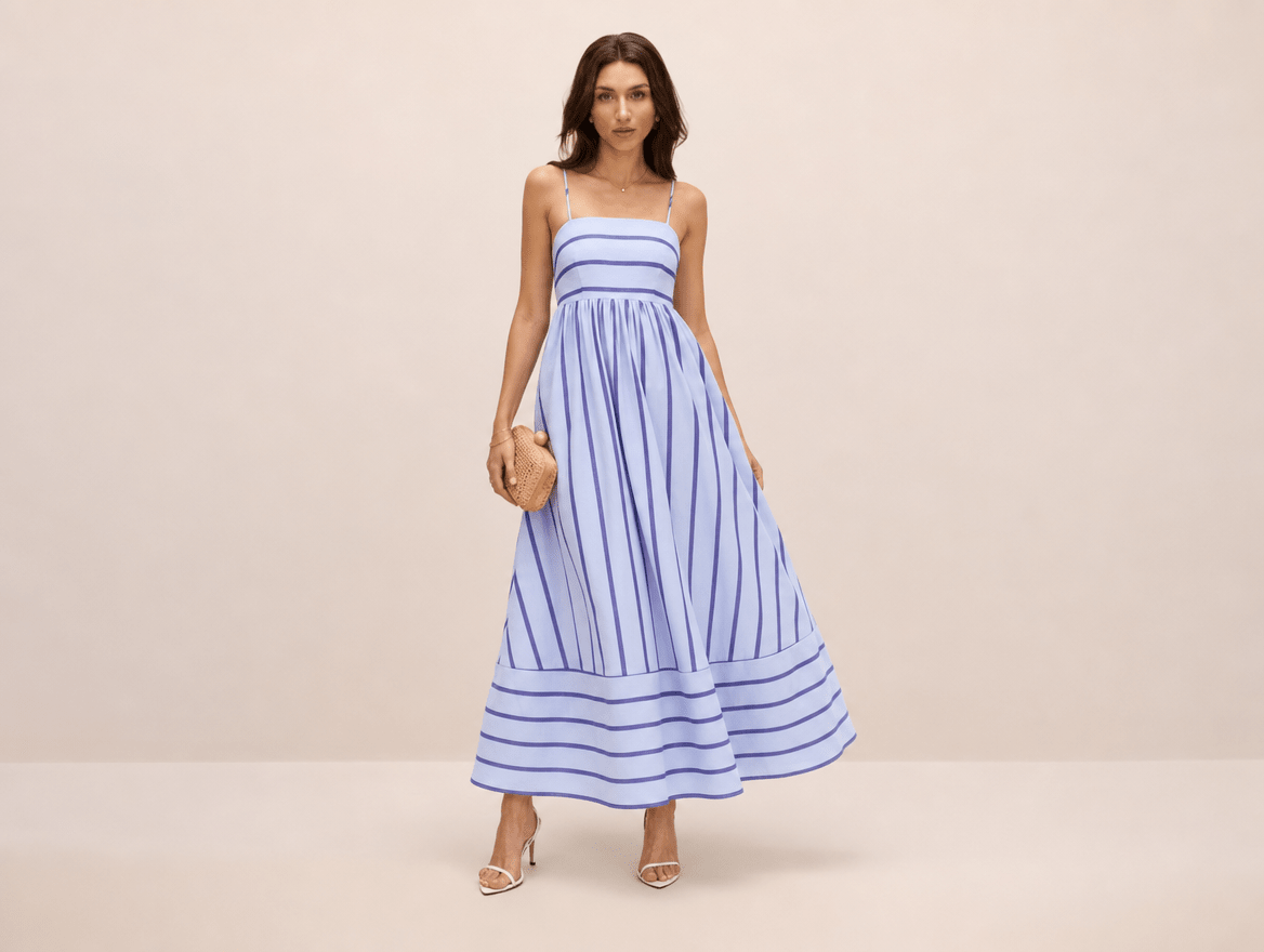 Elara™ | Striped Smocked Maxi Dress - mildlymama