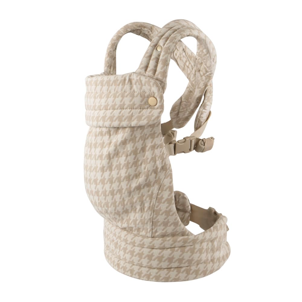 Ergonomic Baby Carrier Newborn to Toddler, Lightweight & Breathable Cotton Infant Carrier for Hands Free Comfort (Houndstooth) - mildlymama