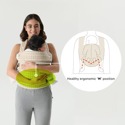Ergonomic Baby Carrier Newborn to Toddler, Lightweight & Breathable Cotton Infant Carrier for Hands Free Comfort (Houndstooth) - mildlymama
