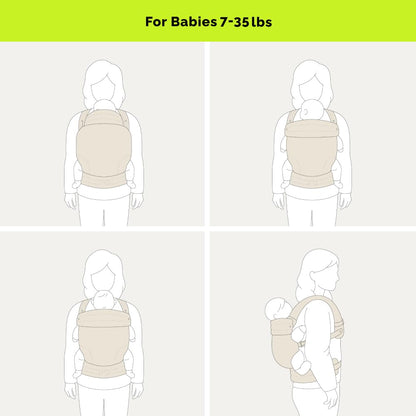 Ergonomic Baby Carrier Newborn to Toddler, Lightweight & Breathable Cotton Infant Carrier for Hands Free Comfort (Houndstooth) - mildlymama
