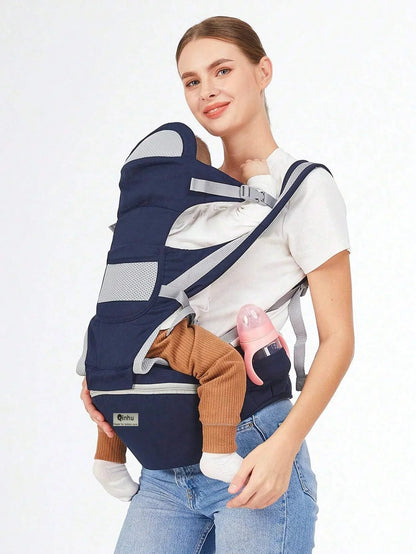 Ergonomic Baby Carrier with Hip Seat for Newborns and Toddlers – Soft, Breathable Fabric, Adjustable for All - Day Comfort - mildlymama