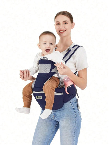 Ergonomic Baby Carrier with Hip Seat for Newborns and Toddlers – Soft, Breathable Fabric, Adjustable for All - Day Comfort - mildlymama