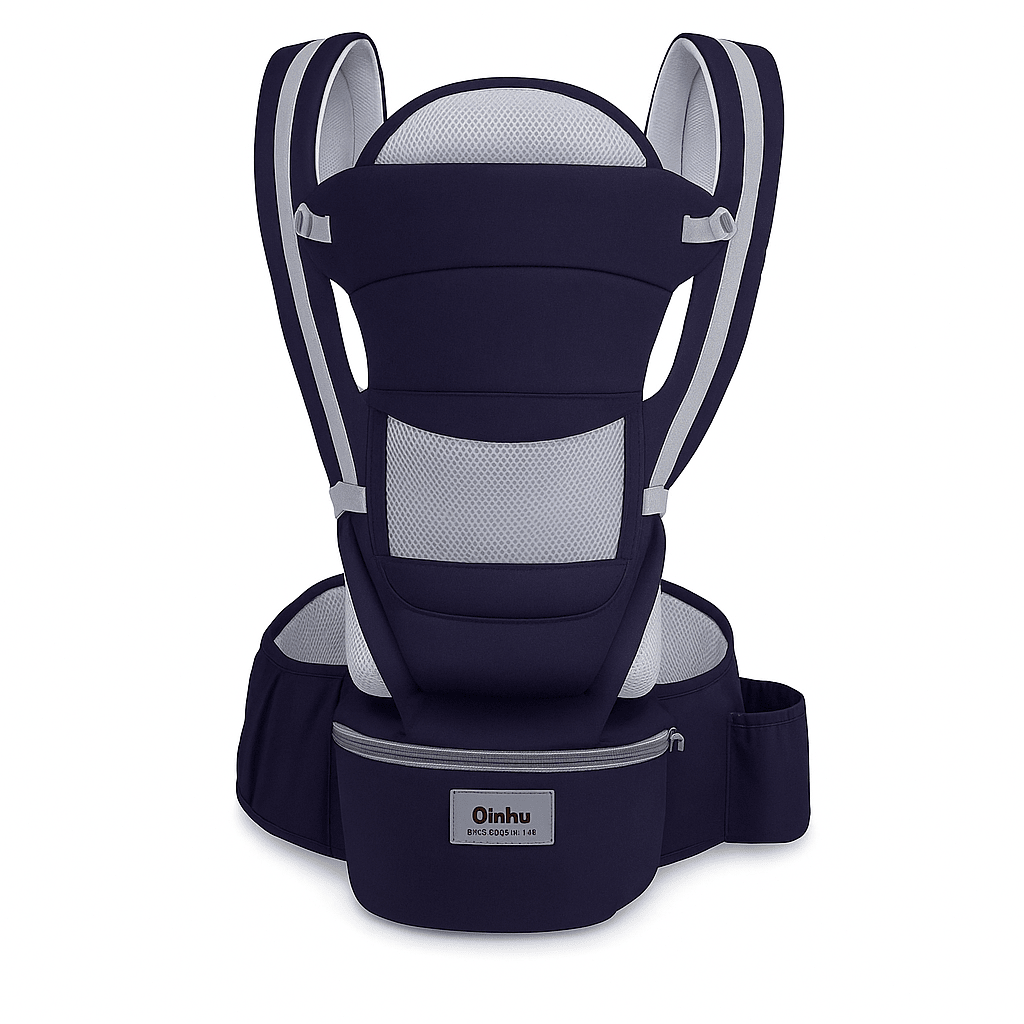 Ergonomic Baby Carrier with Hip Seat for Newborns and Toddlers – Soft, Breathable Fabric, Adjustable for All - Day Comfort - mildlymama