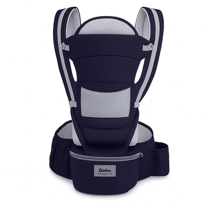 Ergonomic Baby Carrier with Hip Seat for Newborns and Toddlers – Soft, Breathable Fabric, Adjustable for All - Day Comfort - mildlymama