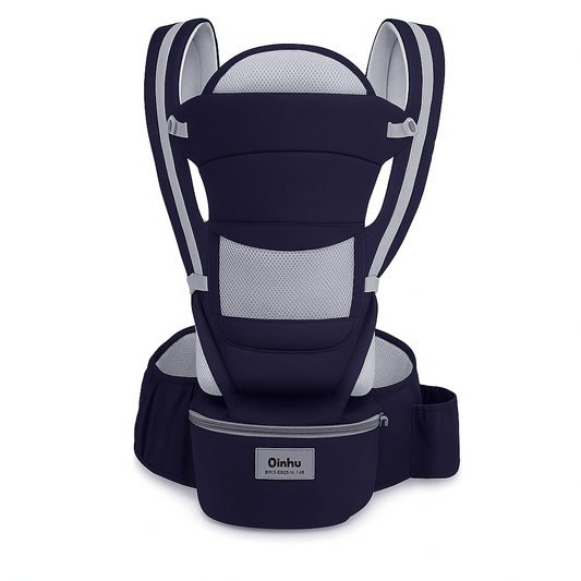 Ergonomic Baby Carrier with Hip Seat for Newborns and Toddlers – Soft, Breathable Fabric, Adjustable for All - Day Comfort - mildlymama