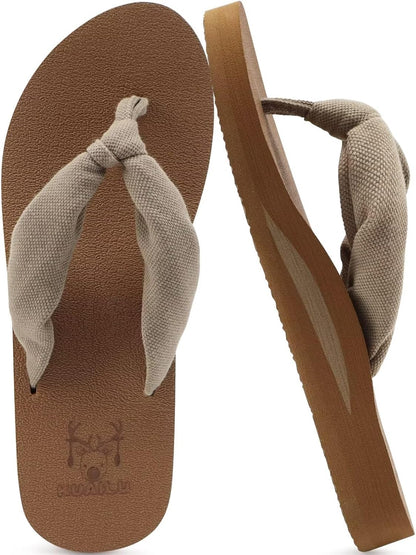 Flip Flops for Women with Arch Support Yoga Mat Comfortable Summer Beach Walking Thong Cushion Sandals Slip on Indoor Outdoor - mildlymama