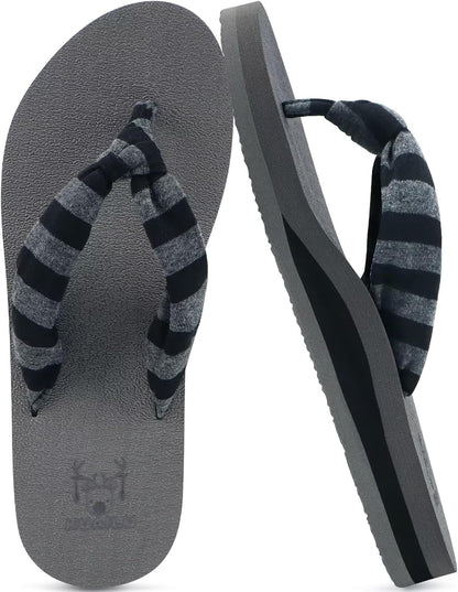 Flip Flops for Women with Arch Support Yoga Mat Comfortable Summer Beach Walking Thong Cushion Sandals Slip on Indoor Outdoor - mildlymama
