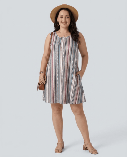 Flora | Boho Floral Sleeveless Swing Sundress - mildlymama