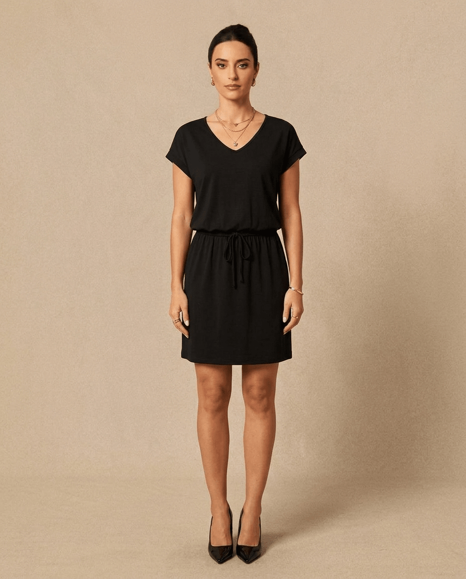 Lola | U - Neck Short Sleeve Swing Sundress with Pockets - mildlymama