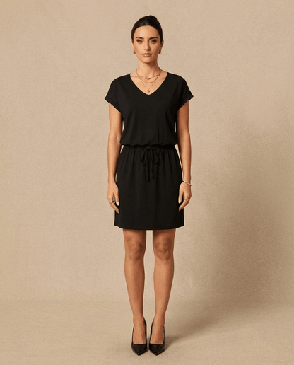 Lola | U - Neck Short Sleeve Swing Sundress with Pockets - mildlymama