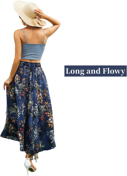 Maxi Skirts for Women with Pockets Long Midi Length Casual Skirt for Beach Party Holiday - mildlymama