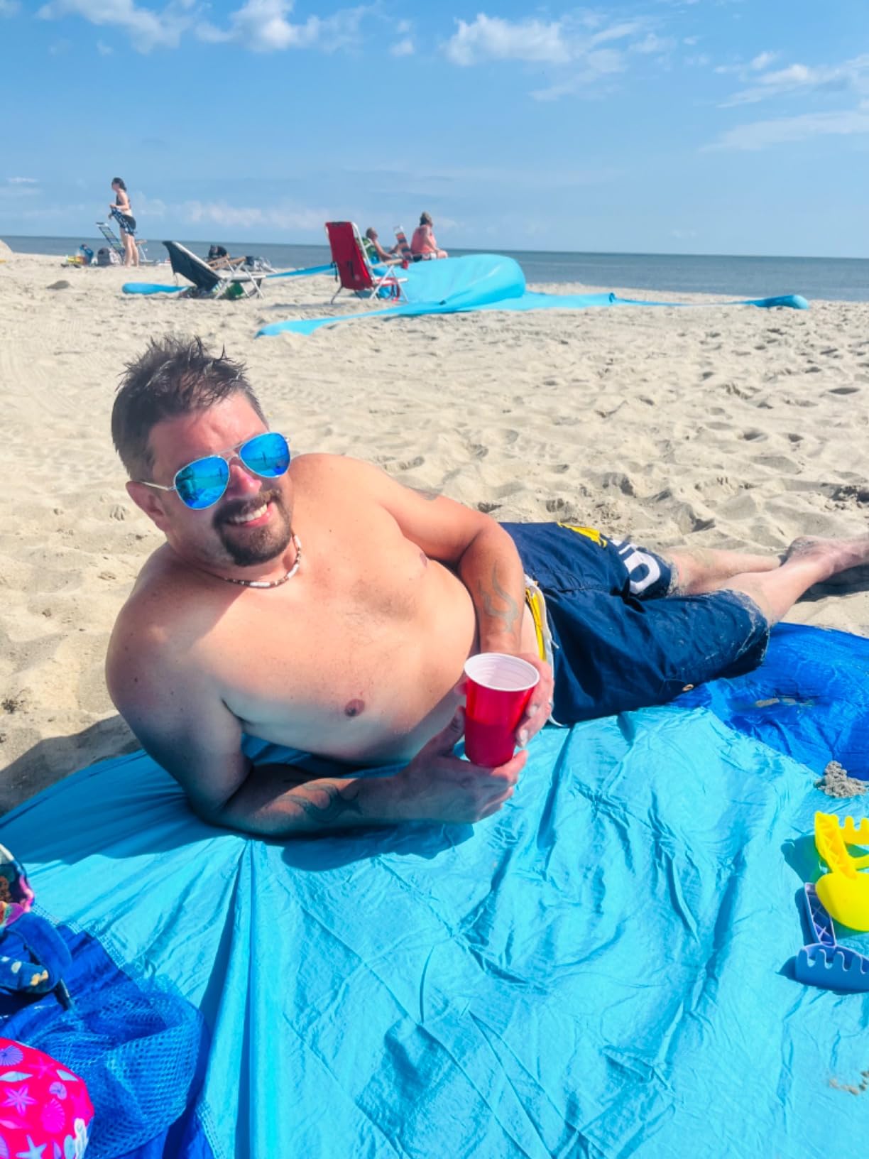 Mila™ | Sandproof Beach Blanket with Corner Pockets - mildlymama