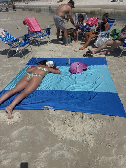 Mila™ | Sandproof Beach Blanket with Corner Pockets - mildlymama