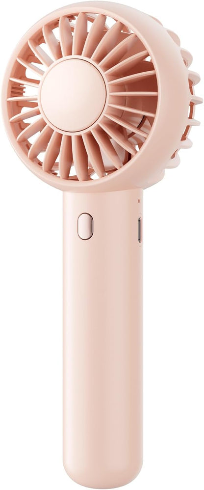 Mini Portable Fan, Small and Powerful, Cute Design 3 Speed Personal Handheld Fan and Desktop with Base, Lightweight USB Rechargeable for Travel Lash Makeup Girl Women Summer Gift Black - mildlymama