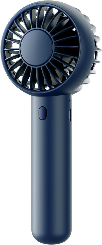 Mini Portable Fan, Small and Powerful, Cute Design 3 Speed Personal Handheld Fan and Desktop with Base, Lightweight USB Rechargeable for Travel Lash Makeup Girl Women Summer Gift Black - mildlymama