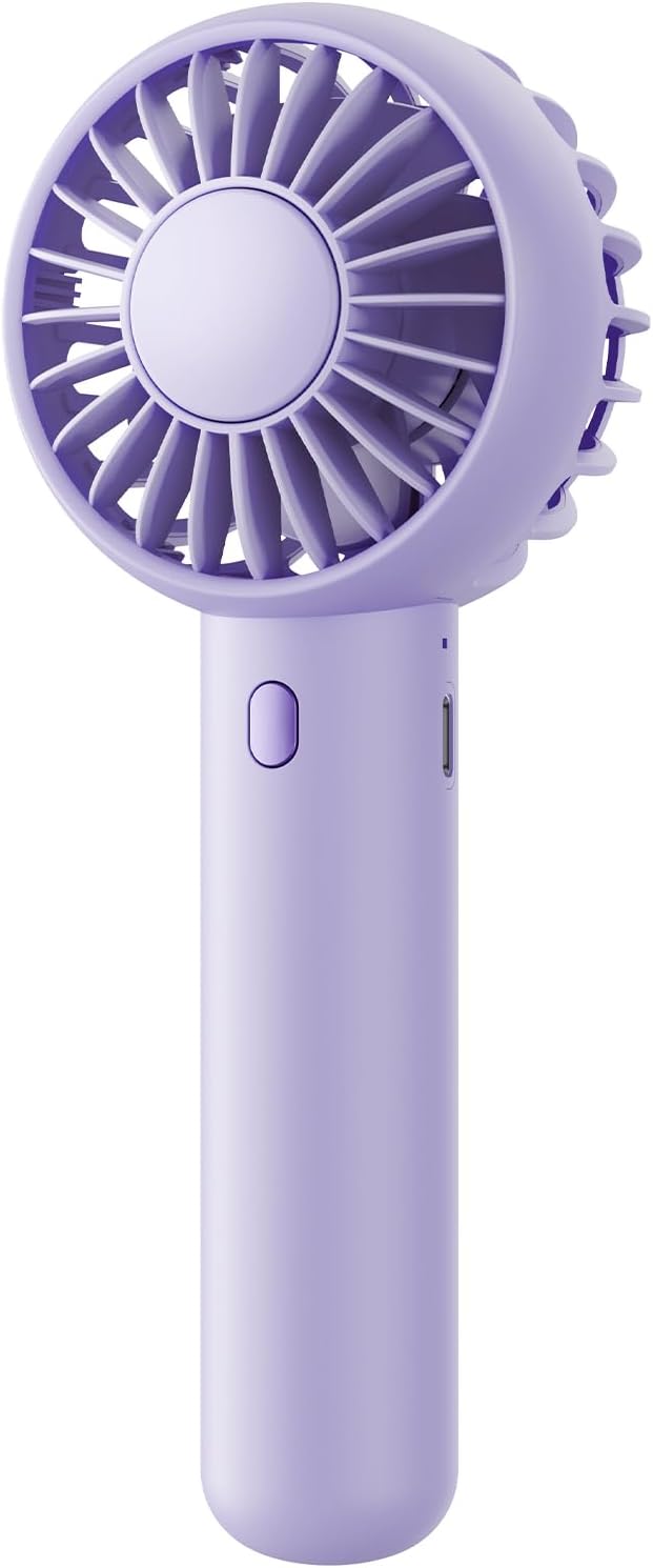 Mini Portable Fan, Small and Powerful, Cute Design 3 Speed Personal Handheld Fan and Desktop with Base, Lightweight USB Rechargeable for Travel Lash Makeup Girl Women Summer Gift Black - mildlymama