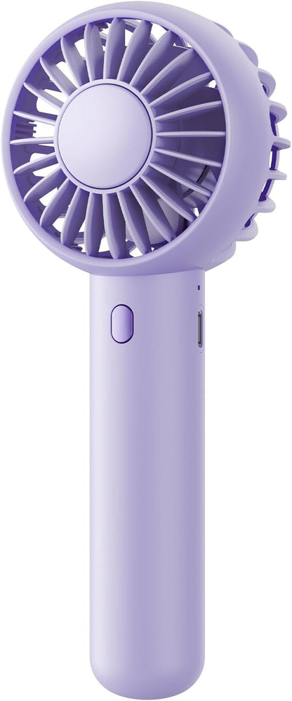 Mini Portable Fan, Small and Powerful, Cute Design 3 Speed Personal Handheld Fan and Desktop with Base, Lightweight USB Rechargeable for Travel Lash Makeup Girl Women Summer Gift Black - mildlymama