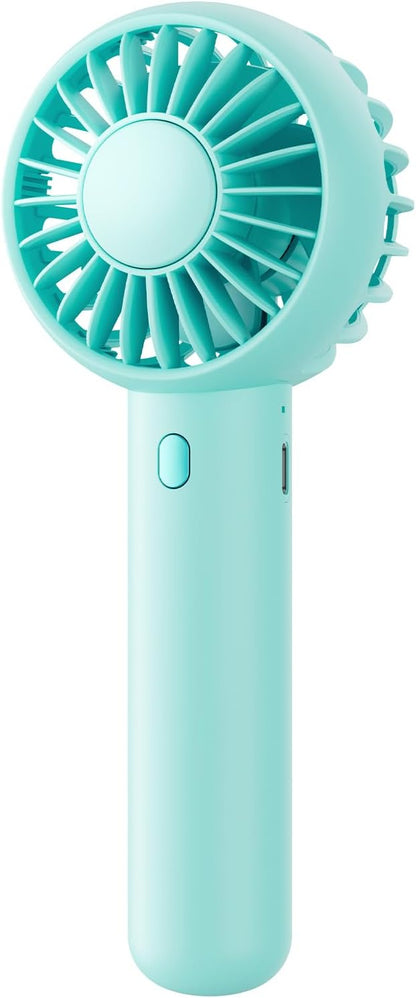 Mini Portable Fan, Small and Powerful, Cute Design 3 Speed Personal Handheld Fan and Desktop with Base, Lightweight USB Rechargeable for Travel Lash Makeup Girl Women Summer Gift Black - mildlymama