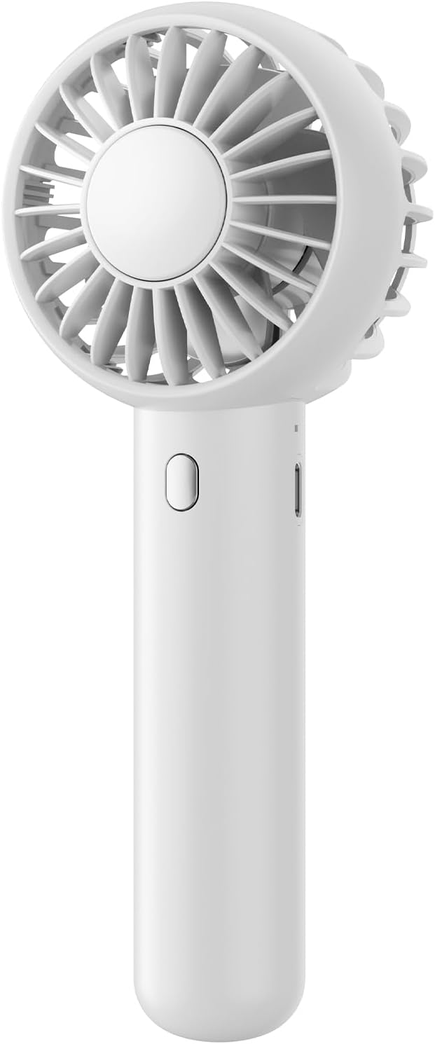 Mini Portable Fan, Small and Powerful, Cute Design 3 Speed Personal Handheld Fan and Desktop with Base, Lightweight USB Rechargeable for Travel Lash Makeup Girl Women Summer Gift Black - mildlymama