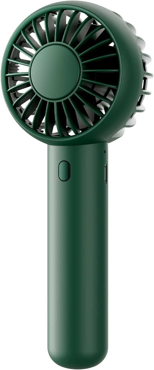 Mini Portable Fan, Small and Powerful, Cute Design 3 Speed Personal Handheld Fan and Desktop with Base, Lightweight USB Rechargeable for Travel Lash Makeup Girl Women Summer Gift Black - mildlymama
