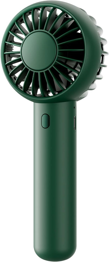 Mini Portable Fan, Small and Powerful, Cute Design 3 Speed Personal Handheld Fan and Desktop with Base, Lightweight USB Rechargeable for Travel Lash Makeup Girl Women Summer Gift Black - mildlymama