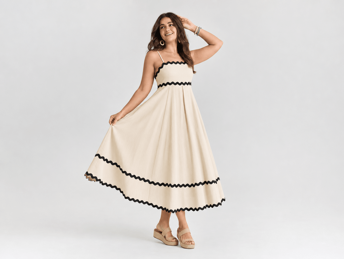 Mirabelle | Square Neck Smocked Backless Spaghetti Strap A - Line Midi Dress - mildlymama