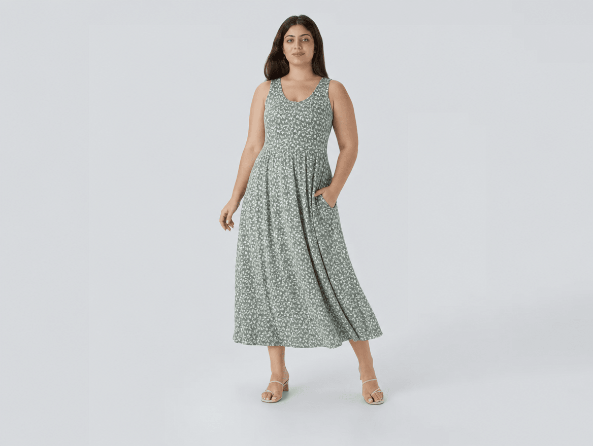Naomi™ | Sleeveless Flowy Midi Dress - mildlymama