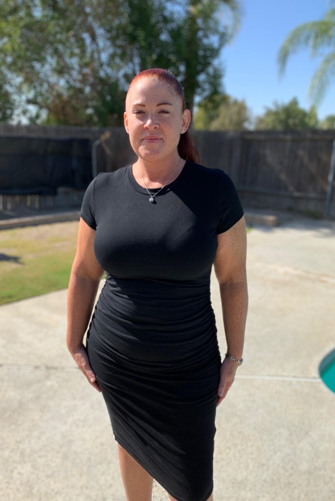 Noelle | Sleeveless Racerback Side - Ruched Bodycon Midi Dress - mildlymama