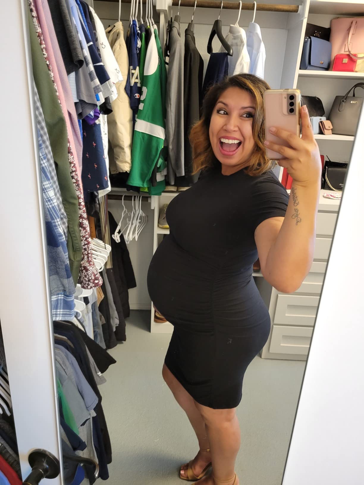 Noelle | Sleeveless Racerback Side - Ruched Bodycon Midi Dress - mildlymama